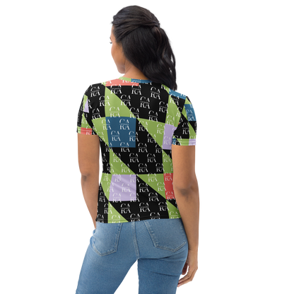 Women's T-shirt Green Black branded Carauana Store
