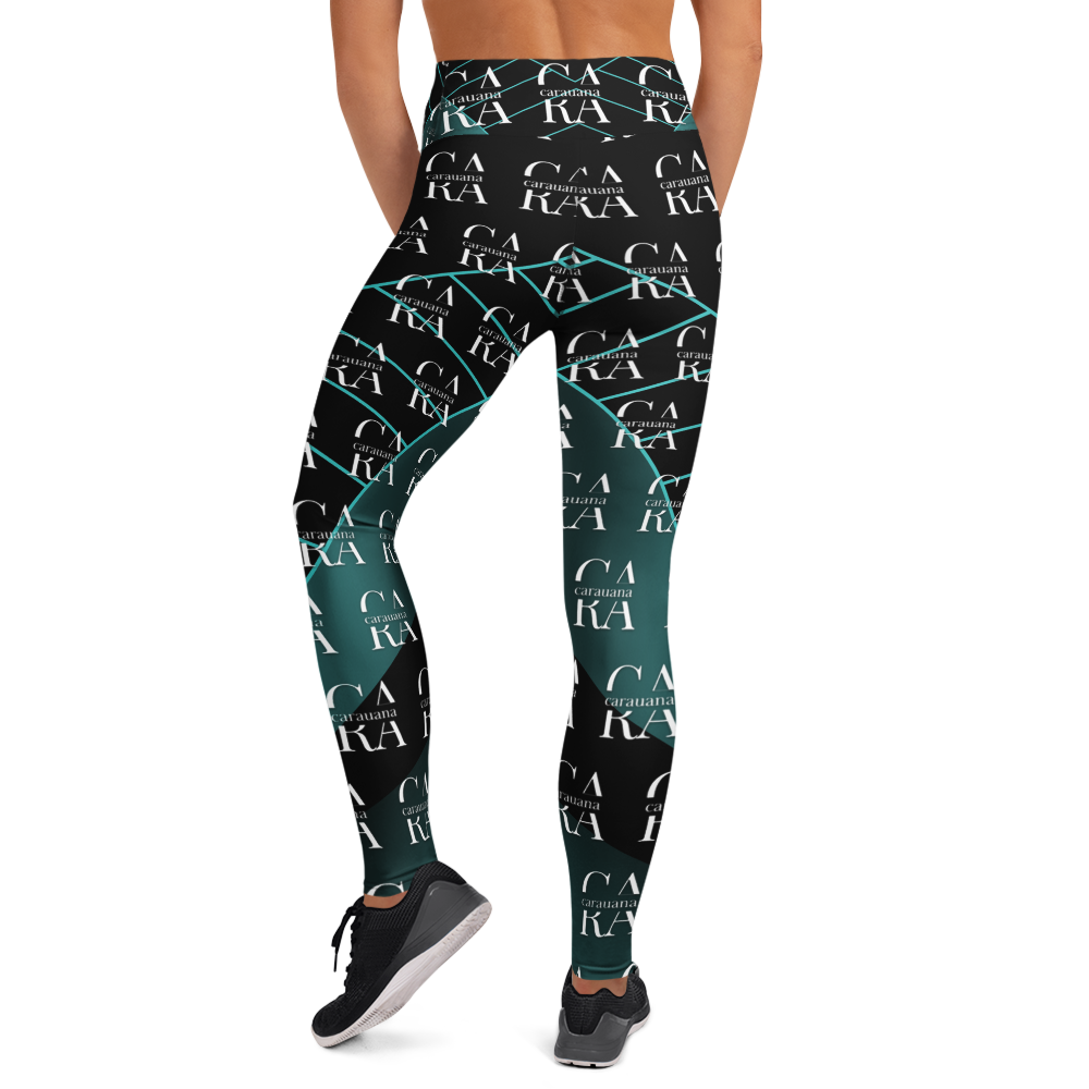 CaRaUaNa Leggings SPORT black Green Famous Carauana Store