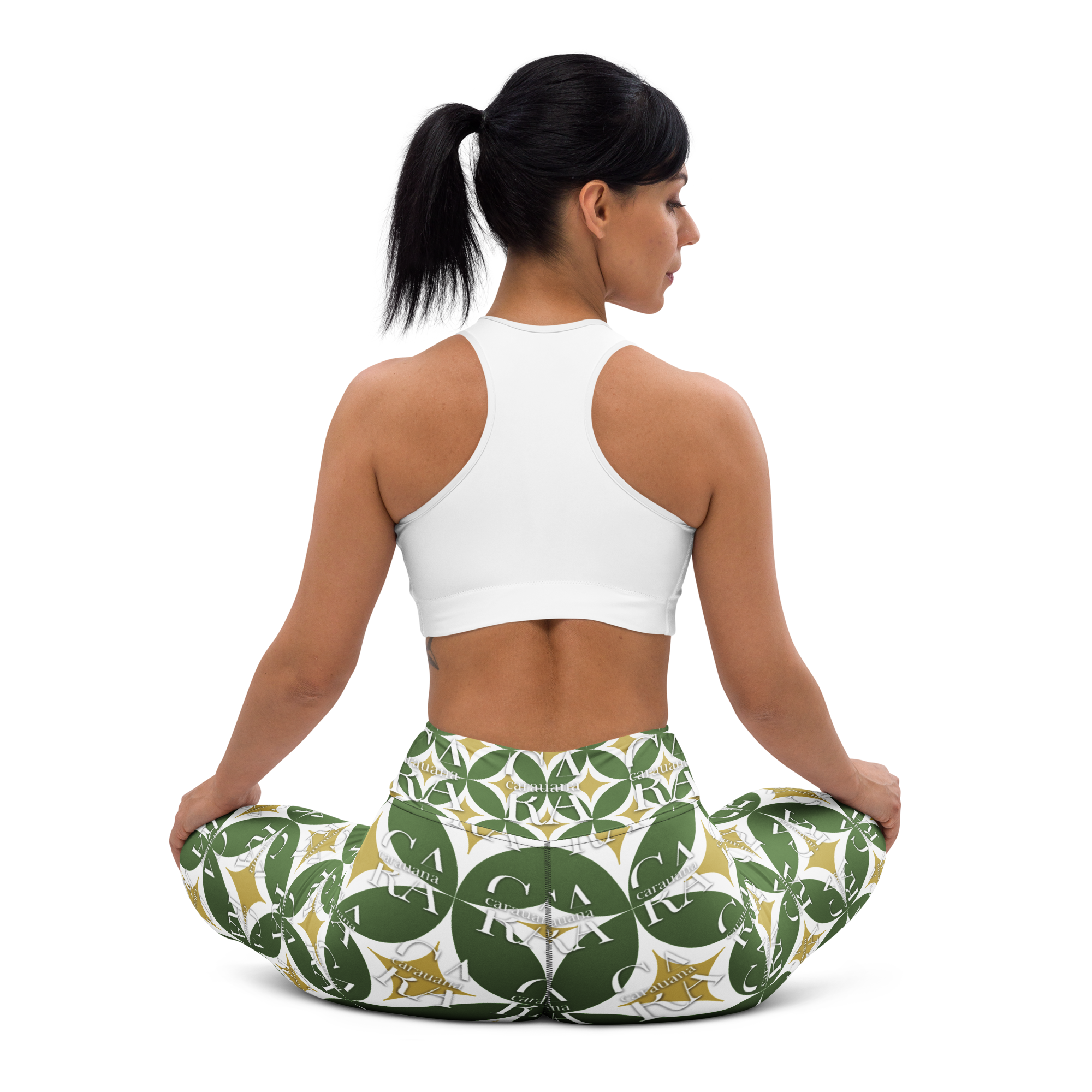 CaRaUaNa Leggings SPORT Pattern Green Carauana Store