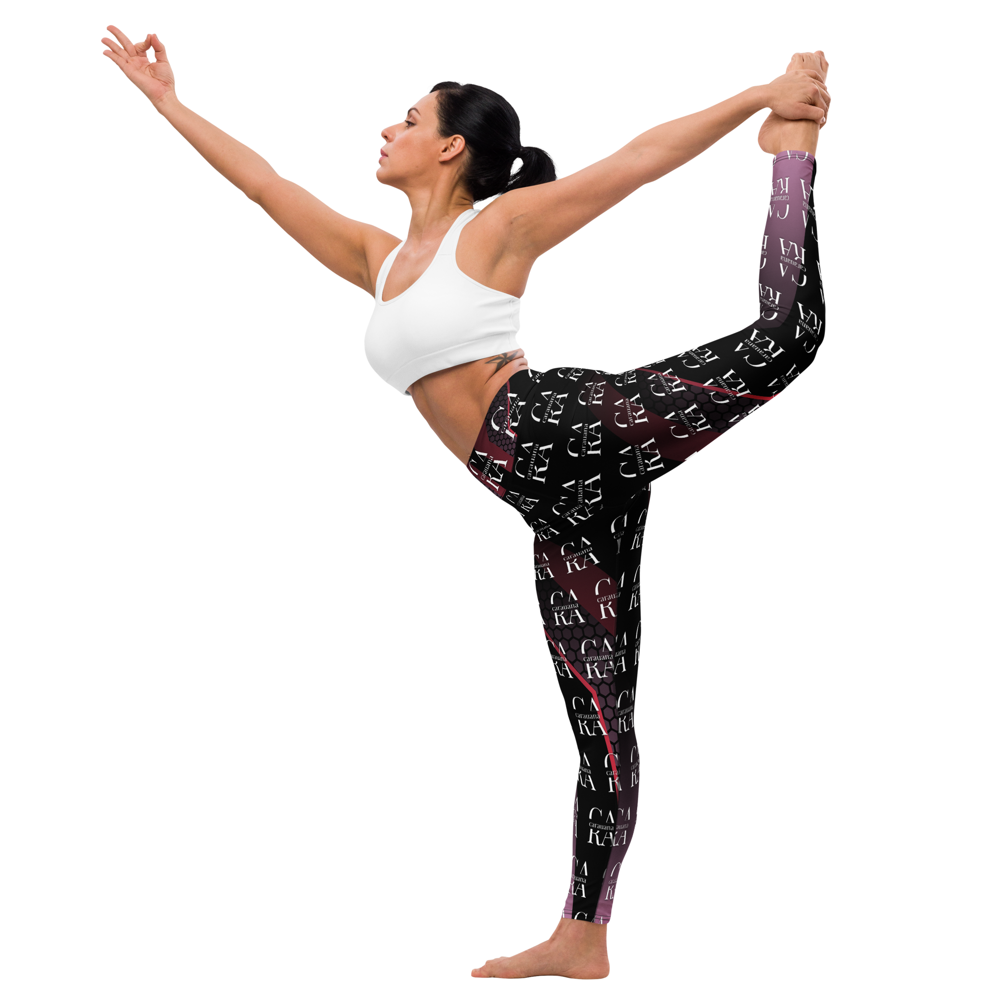 CaRaUaNa Leggings SPORT black Pink Carauana Store