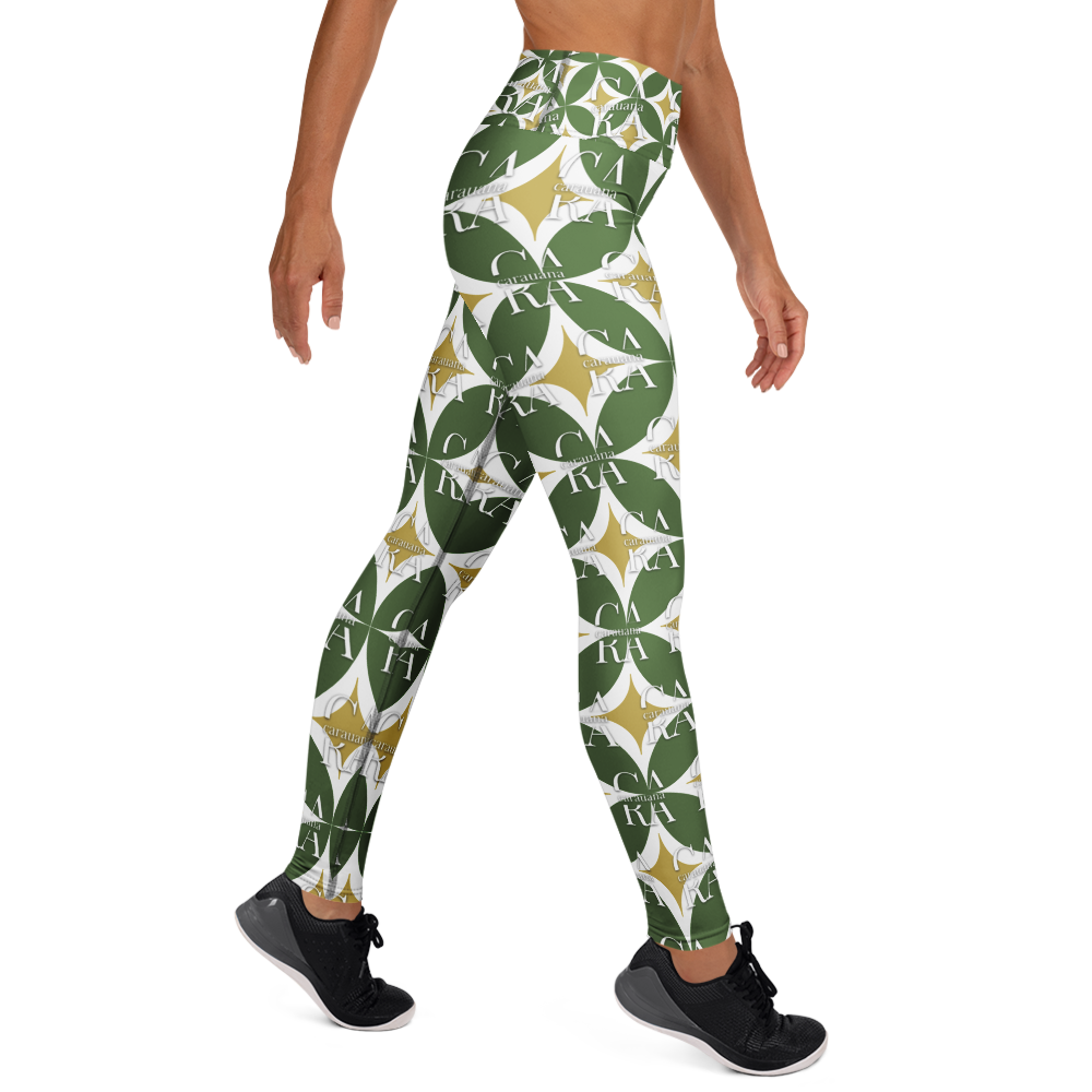 CaRaUaNa Leggings SPORT Pattern Green Carauana Store