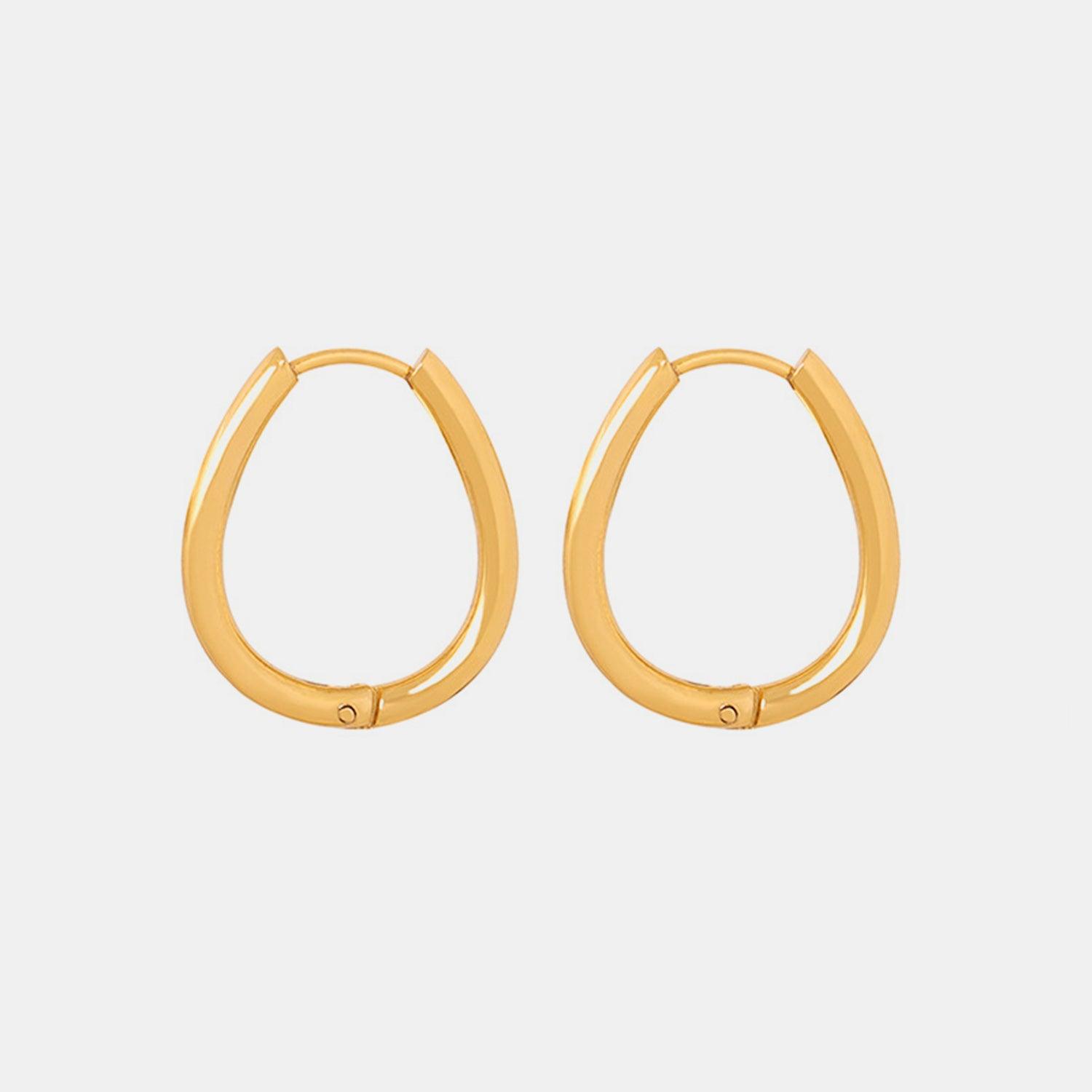 Titanium Steel Huggie Earrings Carauana Store