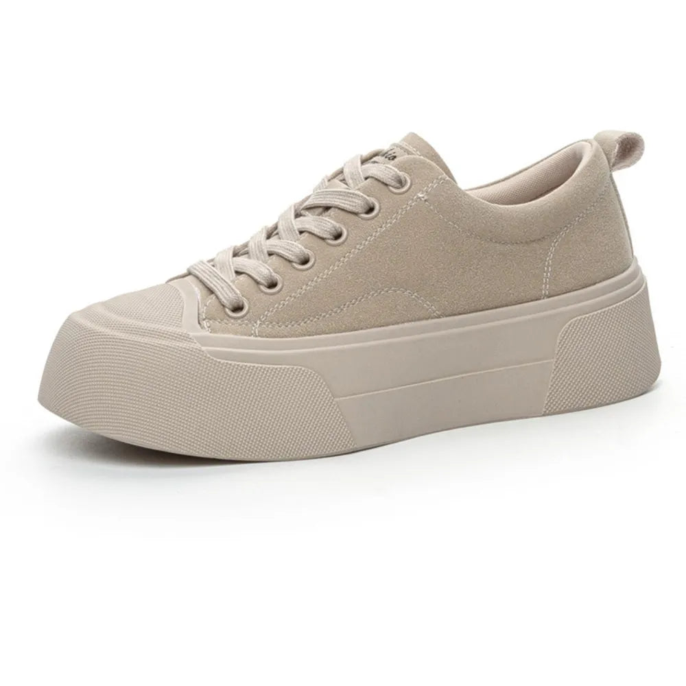 Round Toe Lace Up Platform Sneakers Carauana Store