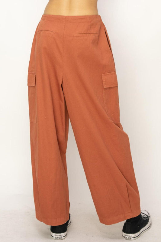 HYFVE Drawstring Cargo Wide Leg Pants Carauana Store