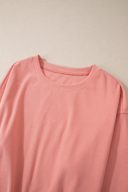 Round Neck Long Sleeve Top and Pants Set Carauana Store