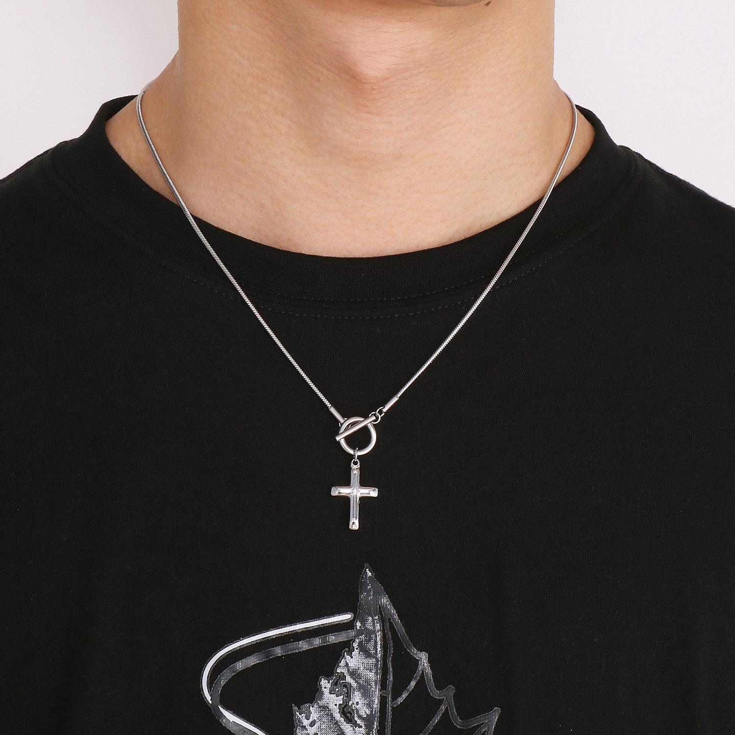 Cross Pendant Stainless Steel Necklace