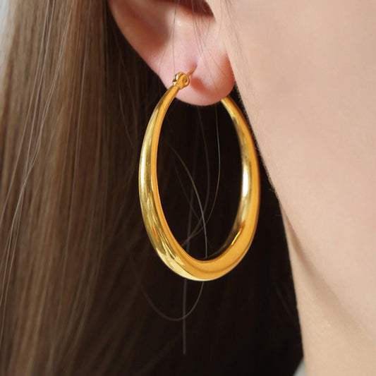 18K Gold-Plated Hoop Earrings Carauana Store