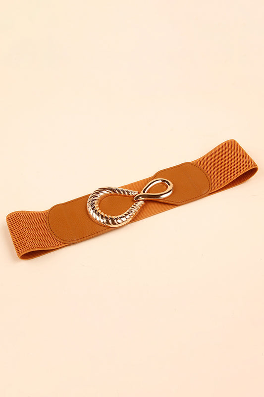 Ribbed Alloy Buckle Elastic Belt Carauana Store