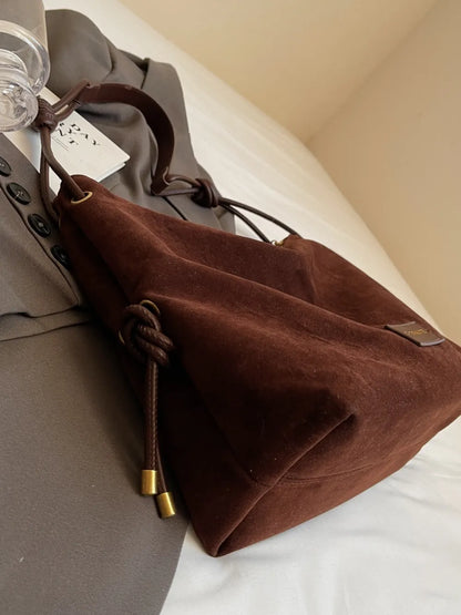 Suede Large Shoulder Bag Carauana Store