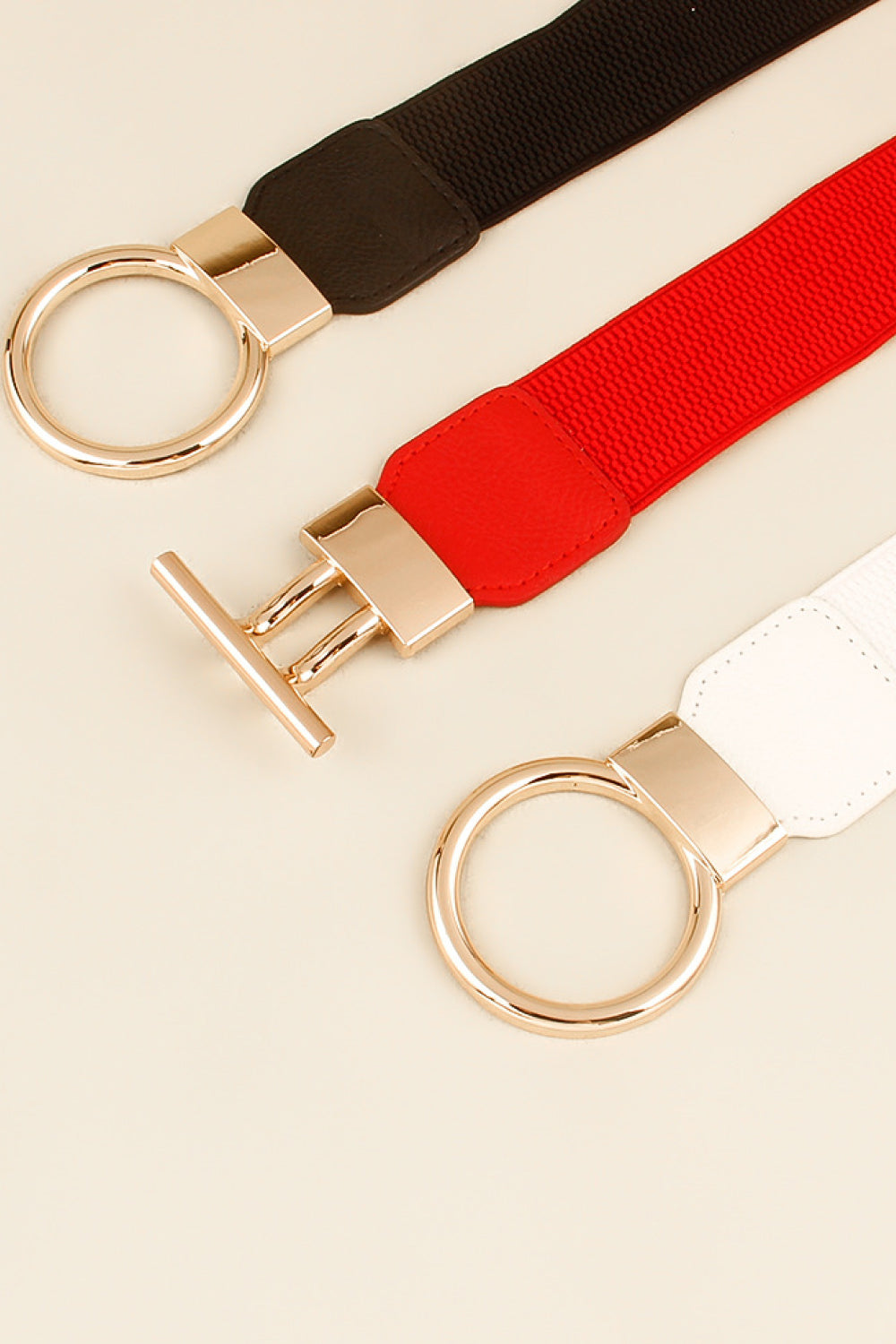 Circle Shape Buckle Zinc Alloy Buckle PU Leather Belt Carauana Store