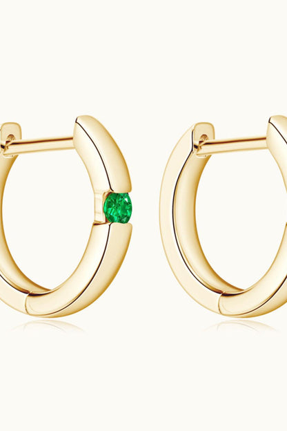 Lab-Grown Emerald Earrings