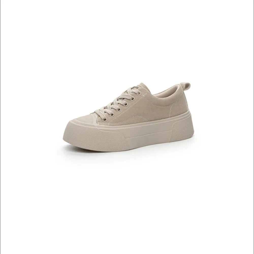 Round Toe Lace Up Platform Sneakers Carauana Store