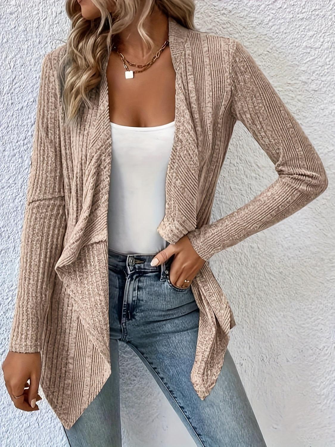 Open Front Long Sleeve Cardigan