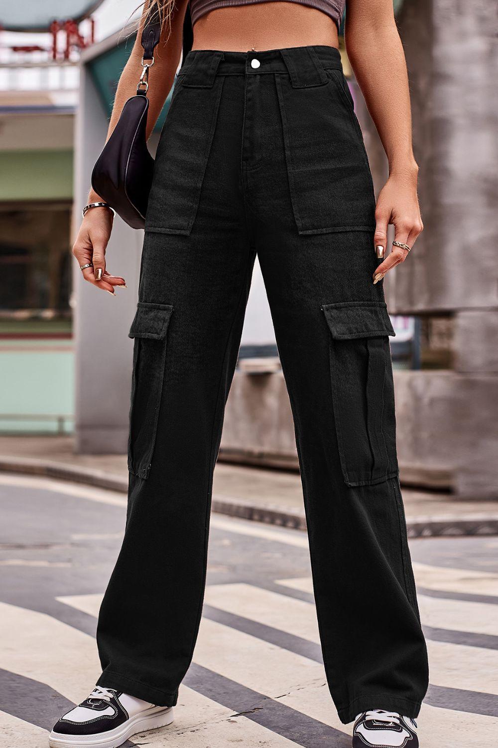 Buttoned High Waist Loose Fit Jeans Carauana Store