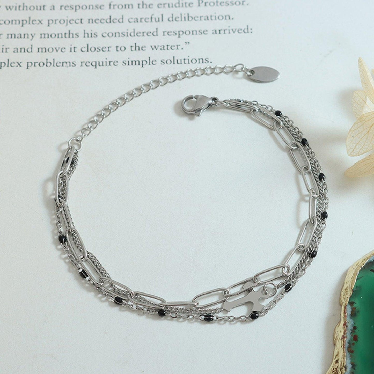 Titanium Steel Three-Layered Bracelet