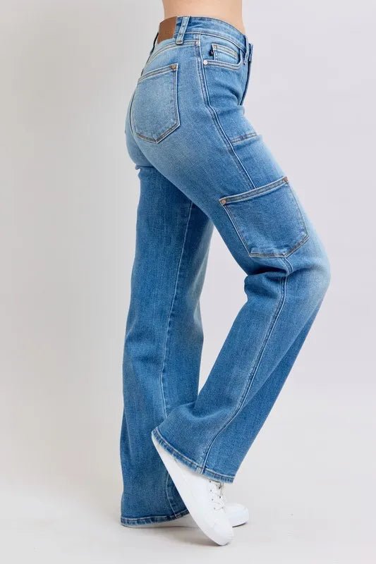 Judy Blue Full Size High Waist 90's Straight Jeans Plus Size Carauana Store