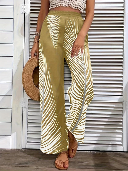 Printed Wide Leg Pants