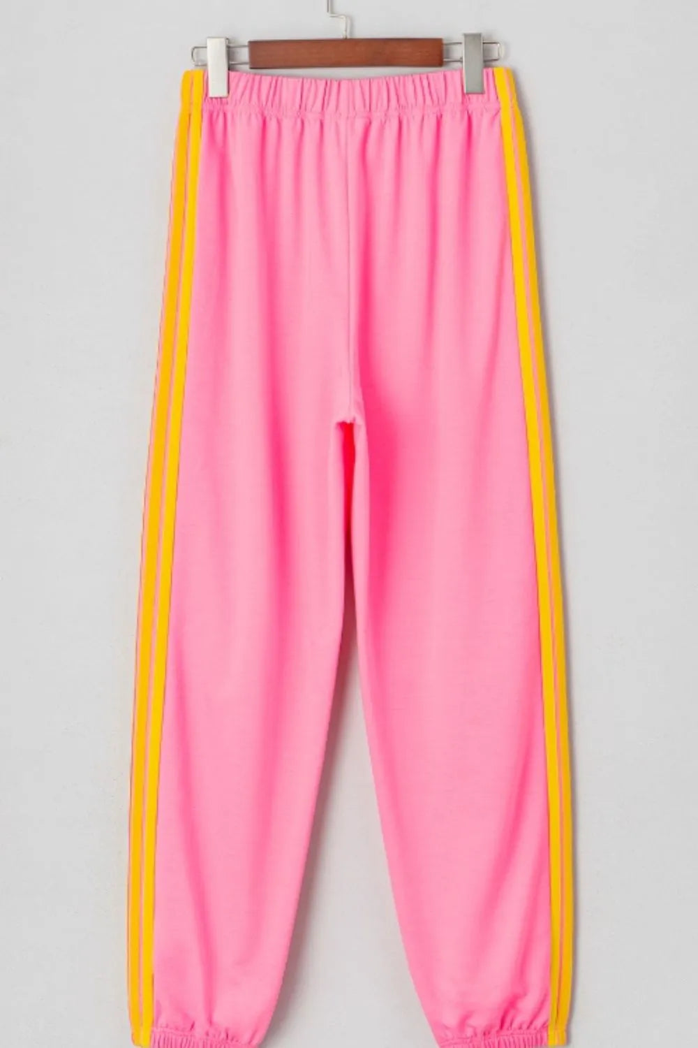 Contrast Striped Elastic Waist Active Pants Carauana Store