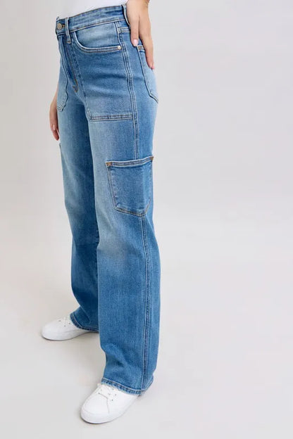 Judy Blue Full Size High Waist 90's Straight Jeans Plus Size Carauana Store