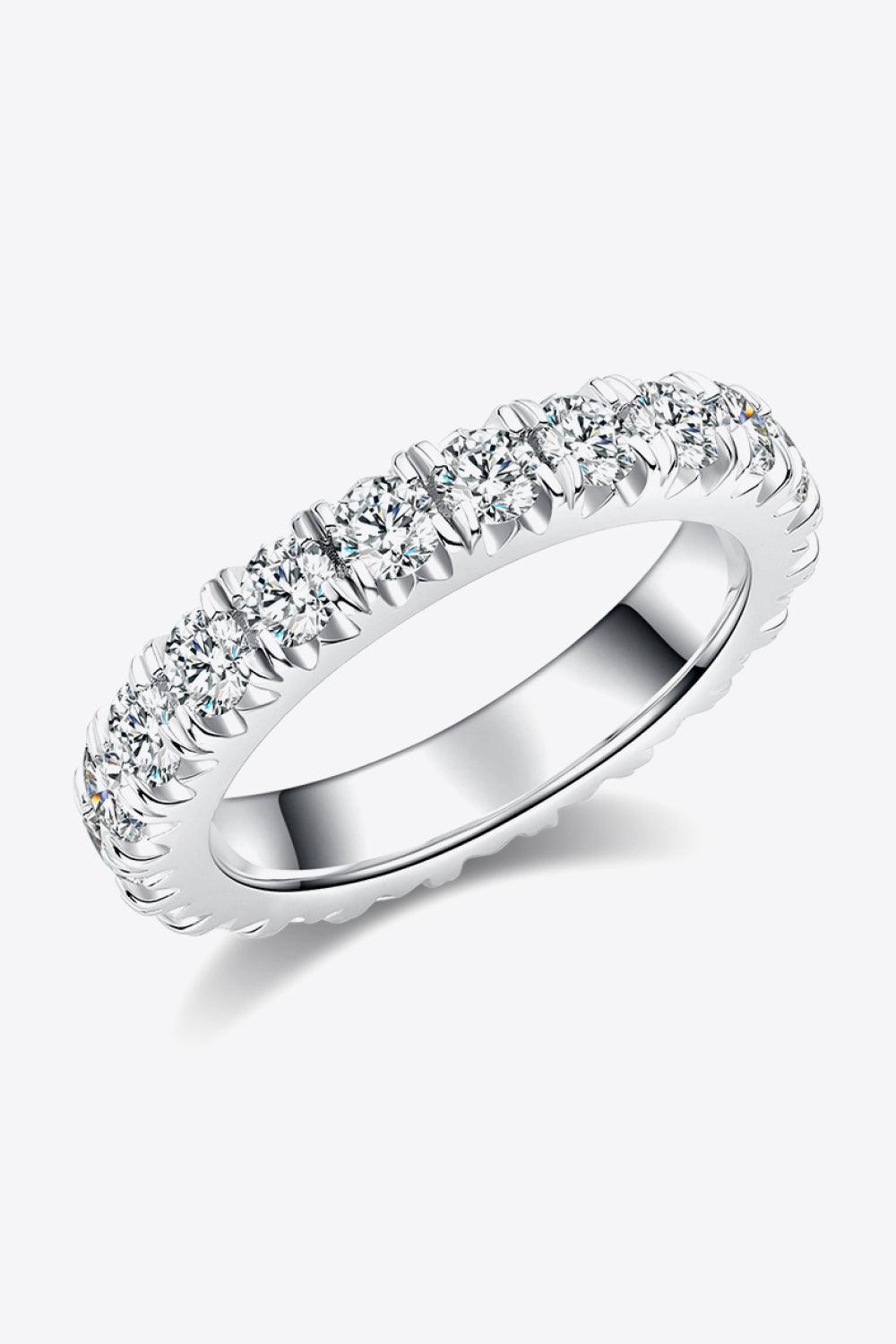 Adored 2.3 Carat Moissanite 925 Sterling Silver Eternity Ring