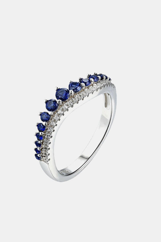 Lab-Grown Sapphire 925 Sterling Silver Rings Carauana Store