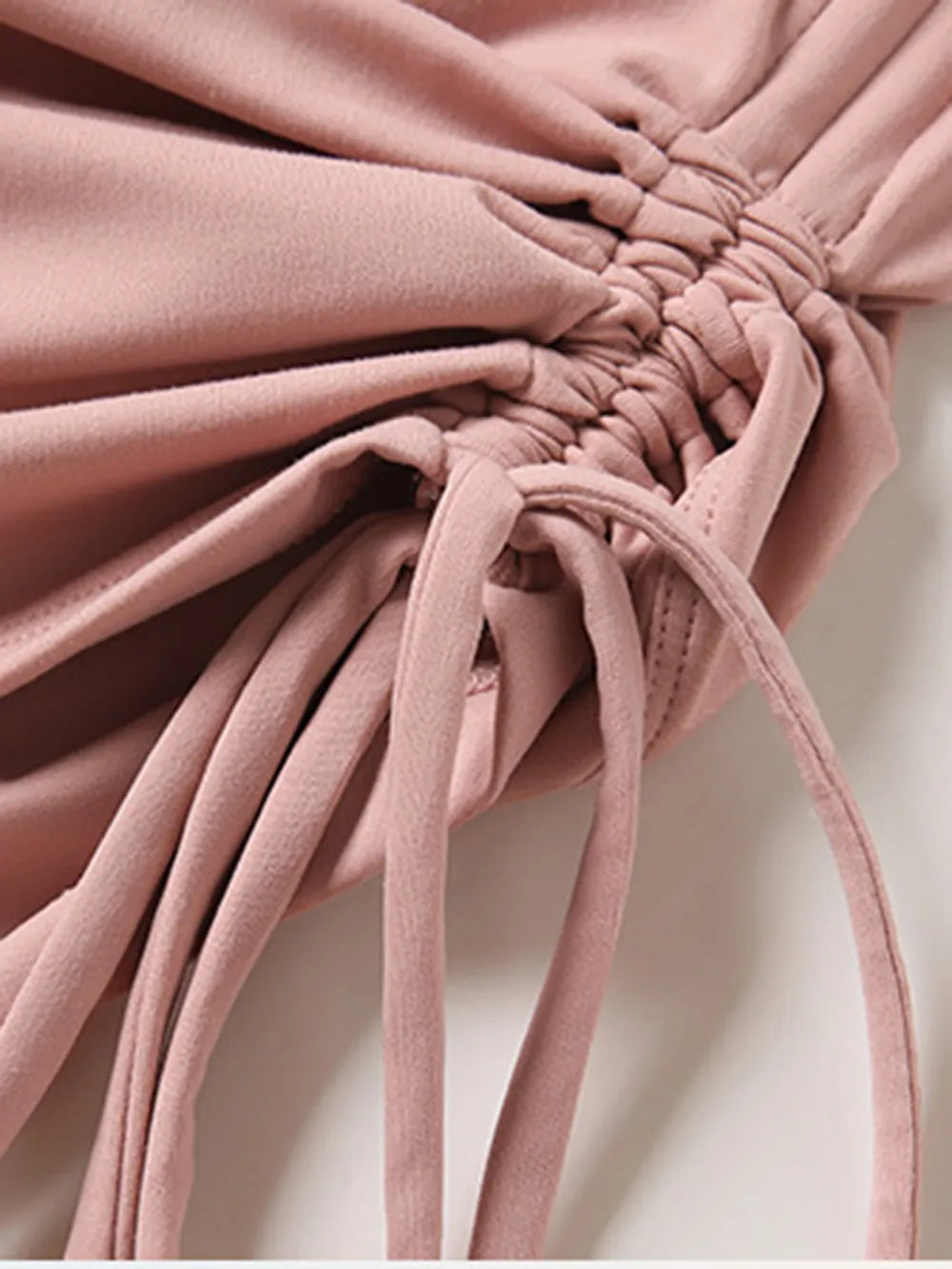 Millennia Drawstring Round Neck Short Sleeve Active T-Shirt Carauana Store