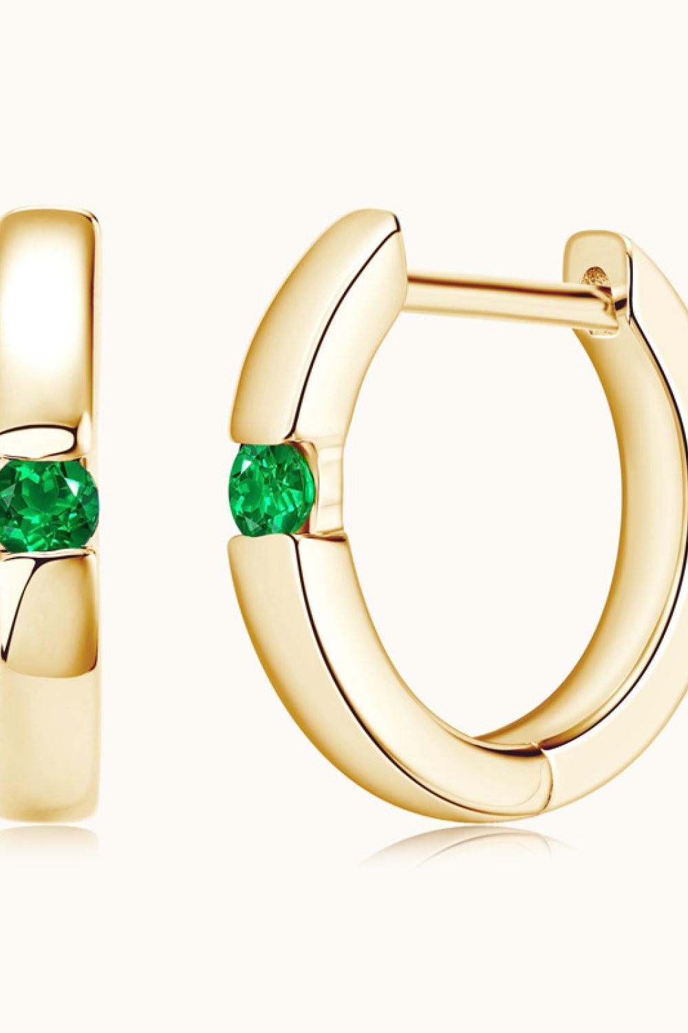 Lab-Grown Emerald Earrings