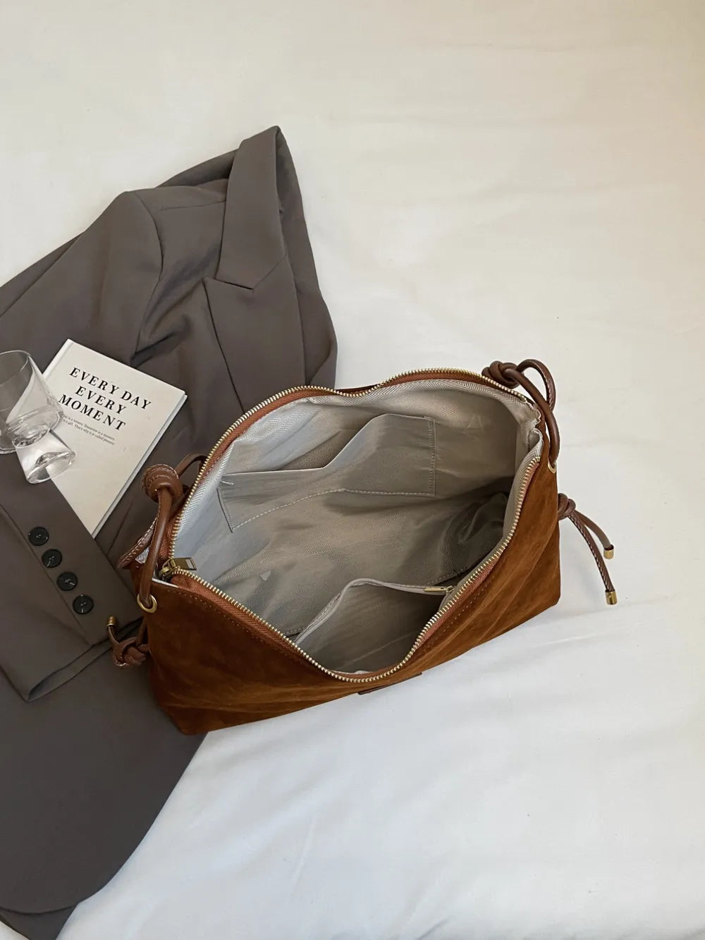 Suede Large Shoulder Bag Carauana Store