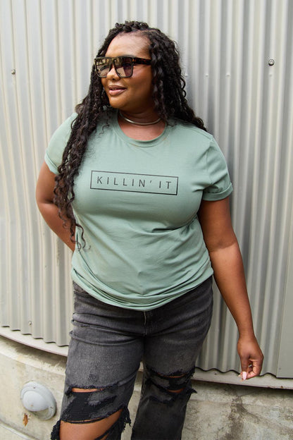 Simply Love Full Size KILLIN'IT Short Sleeve T-Shirt