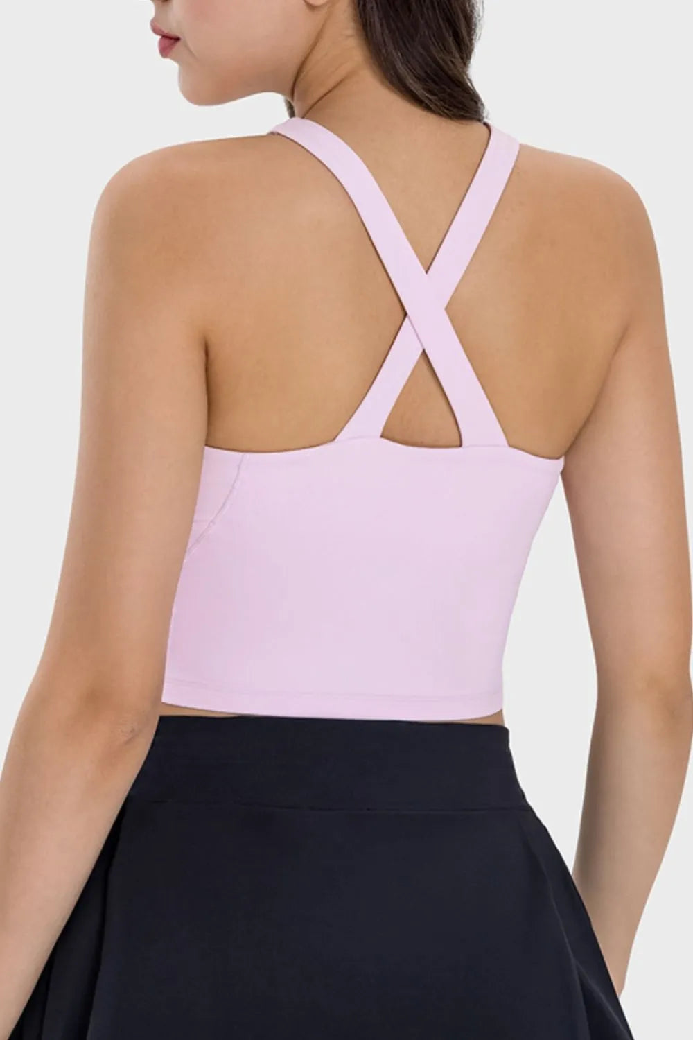 Millennia Crisscross Grecian Neck Active Cami Carauana Store