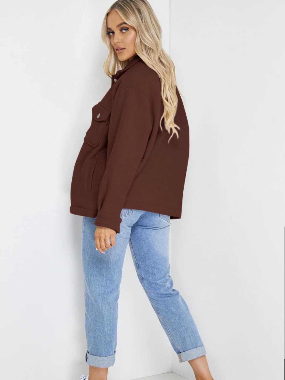 Button Down Denim Jacket Carauana Store