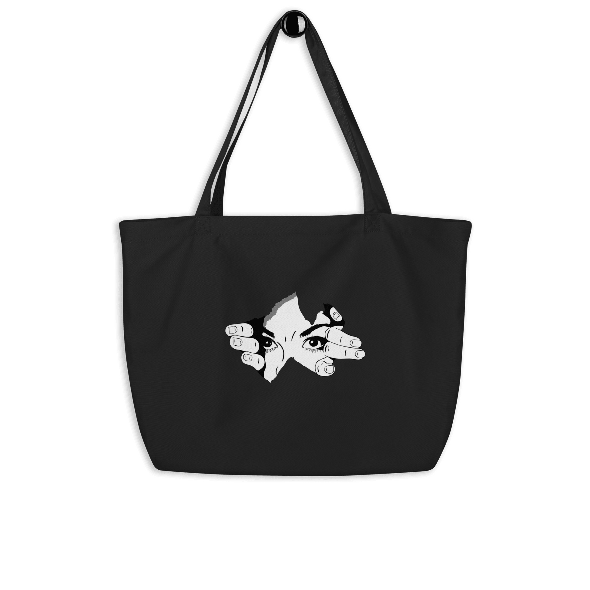 CARAUANA Large organic tote bag Black