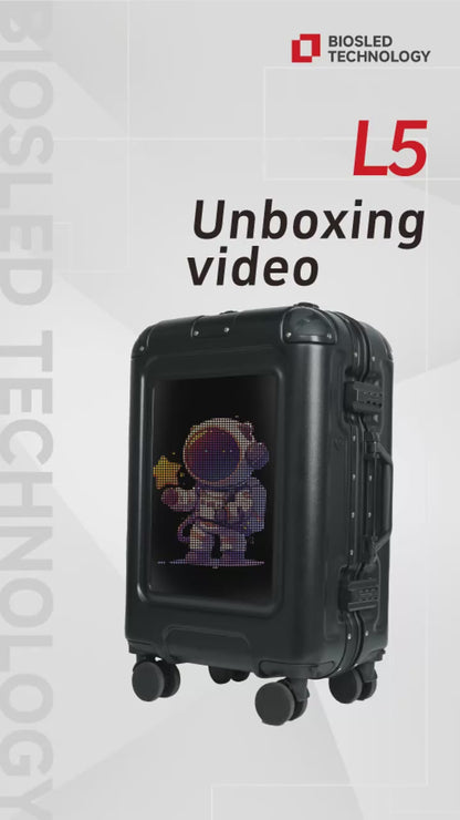 LOY Trolly Smart Suitcase - LED Programmable Smart Luggage