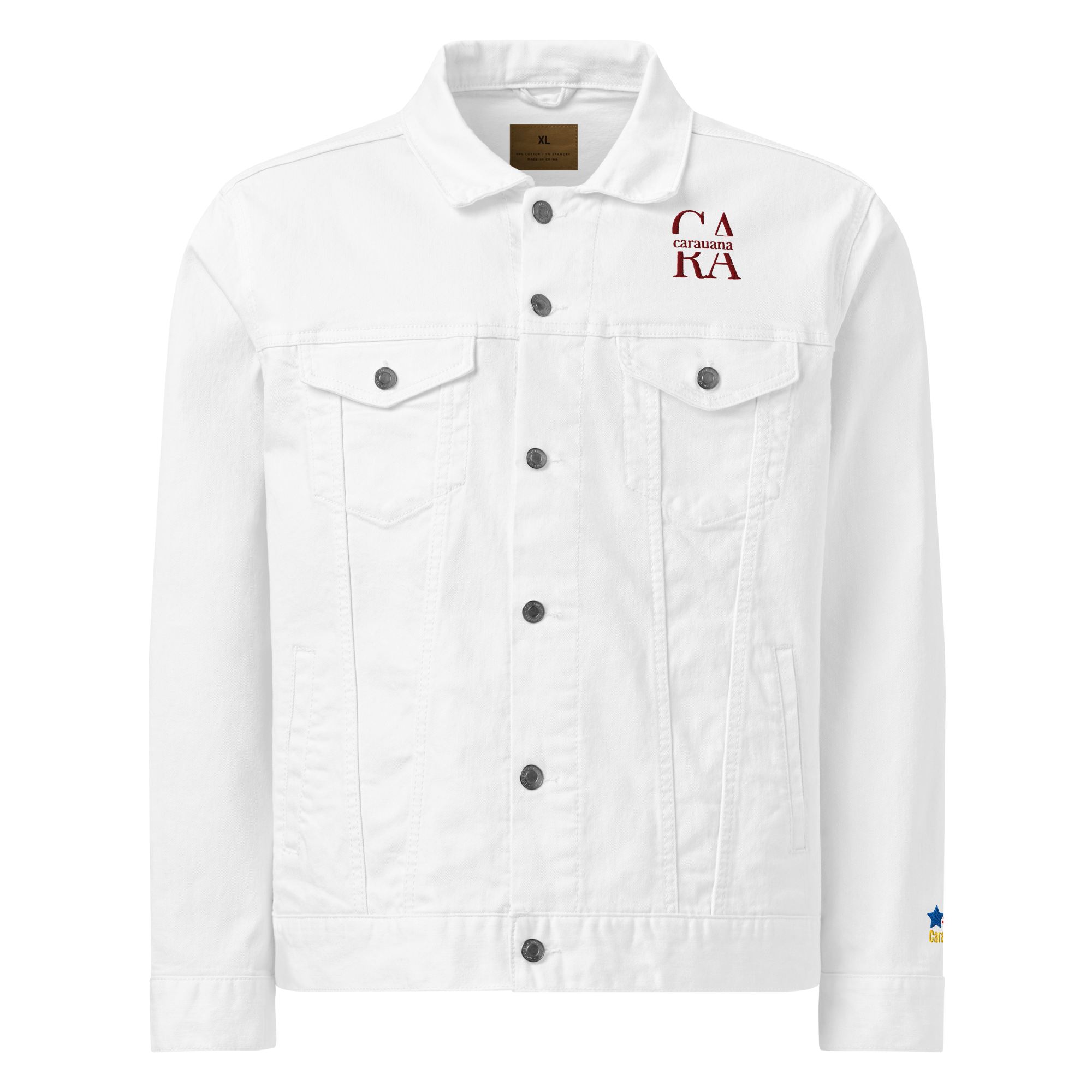 CaRaUaNa Original denim jacket white Carauana Store