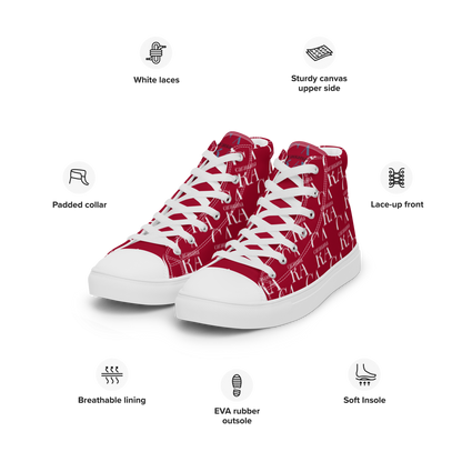 womens-high-top-canvas-shoes-RED